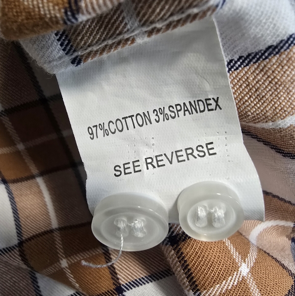 Men's Linea Uomo LU 3XLT Plaid Long Sleeve Button-Button-Down Shirt - Picture 6 of 7